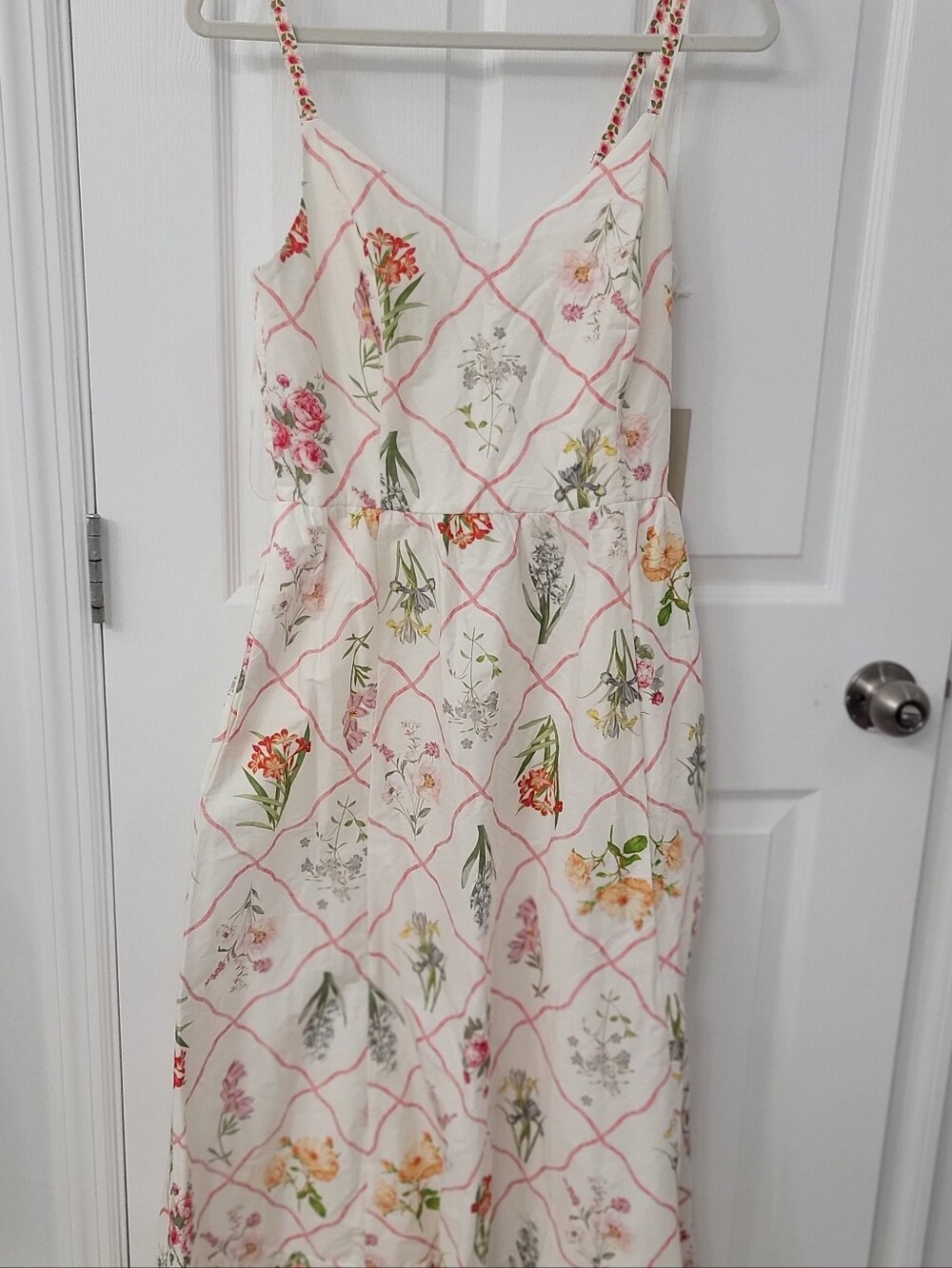 NWT Joie Floral Sleeveless Dress Ivory Pink Red Green Small